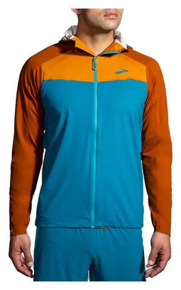 Veste Imperméable Brooks High Point Trail Waterproof Bleu Marron