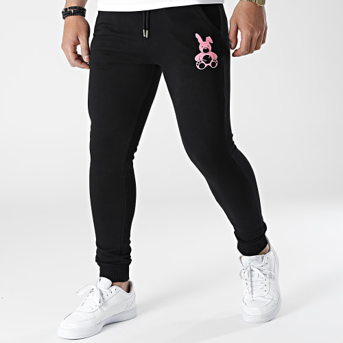 Pantalon Jogging Lapin Noir Rose