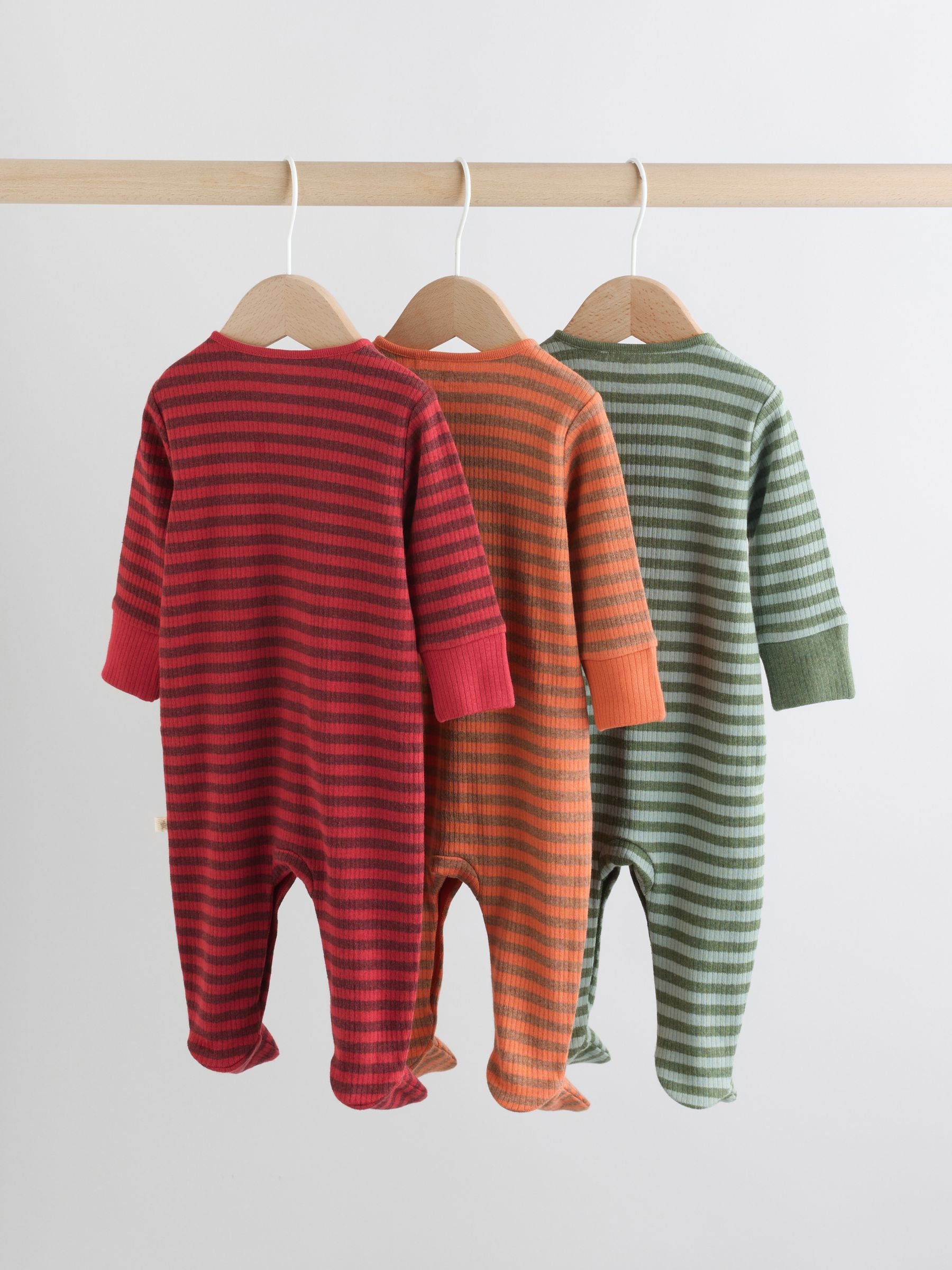 Oranje - Babypyjama met strepen (0mnd-2jr)
