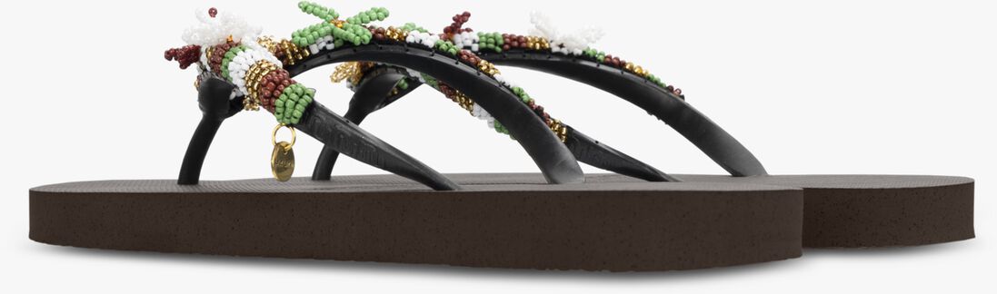 UZURII bruine uzurii teenslippers las dalias gold