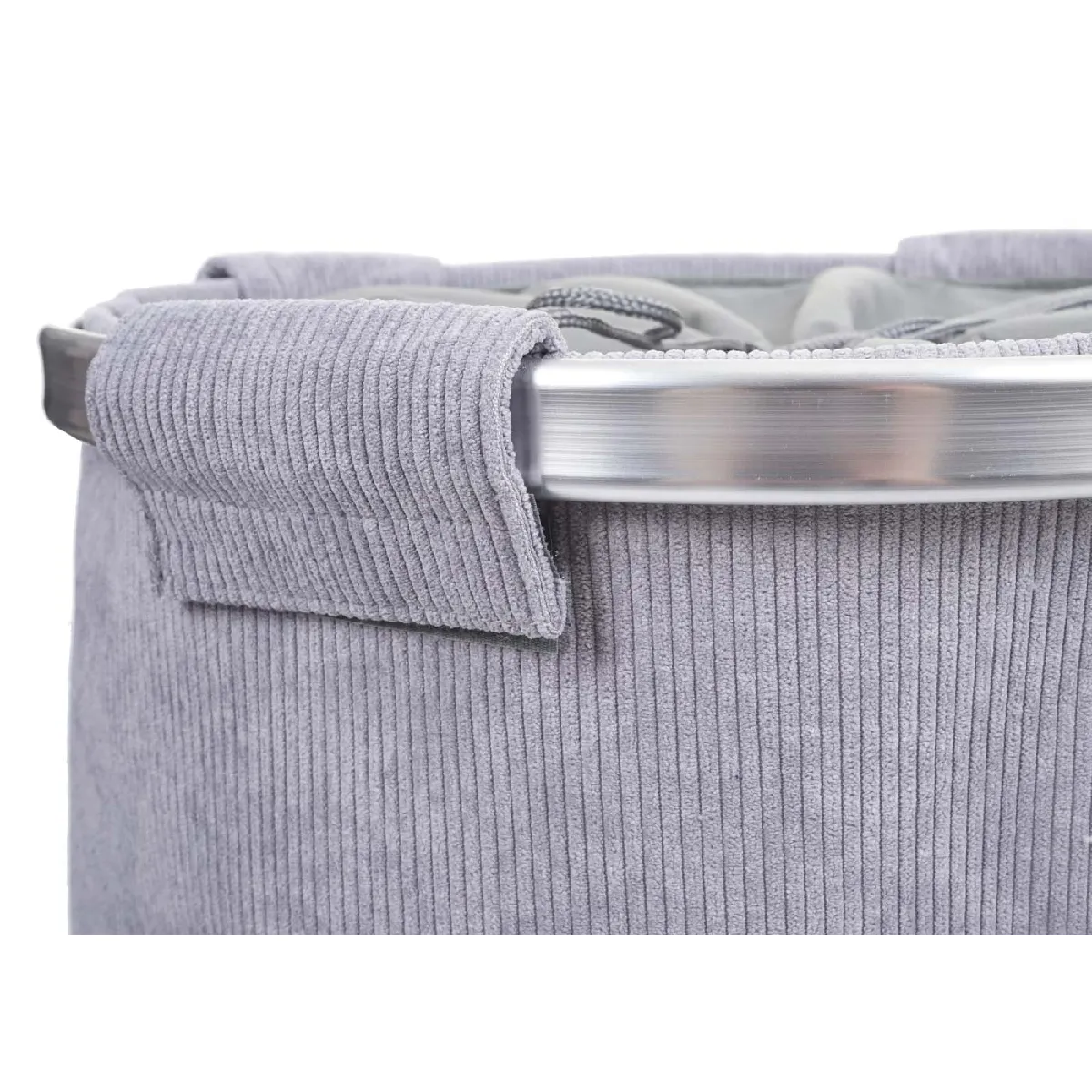 Mendler Bac à linge HWC-C34, 65 L - Velours gris