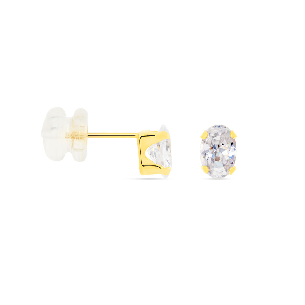 Boucles D'oreilles Puces Elea Or Jaune Oxyde