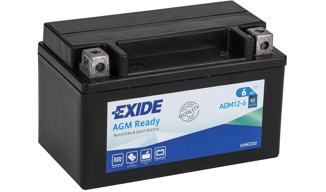 Batteri Exide 12V-6Ah AGM, Digita