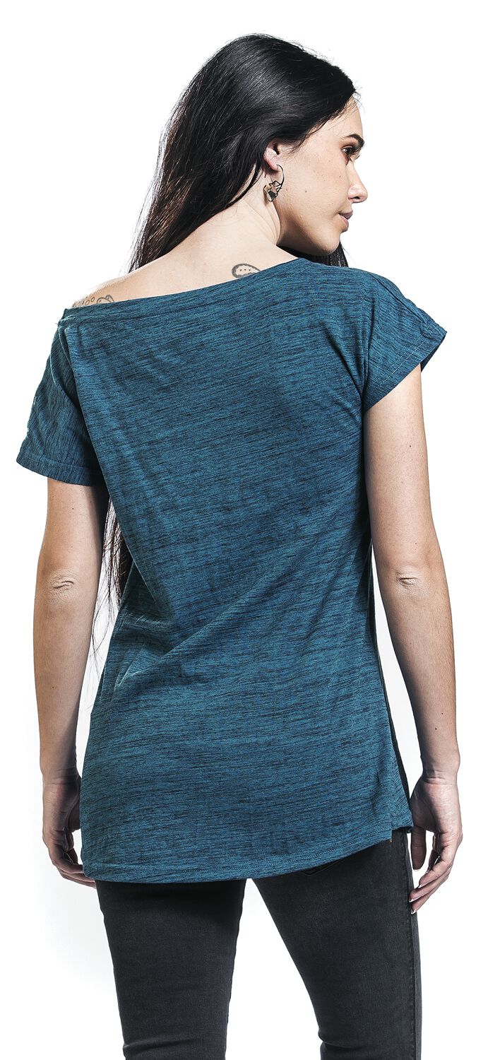 T-Shirt Bleu Chiné | Black Premium by EMP T-Shirt Manches courtes