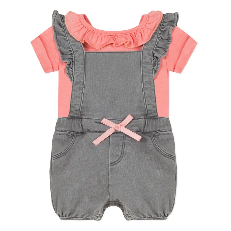 Ensemble t-shirt salopette à volants bébé fille Absorba Aucune nuance