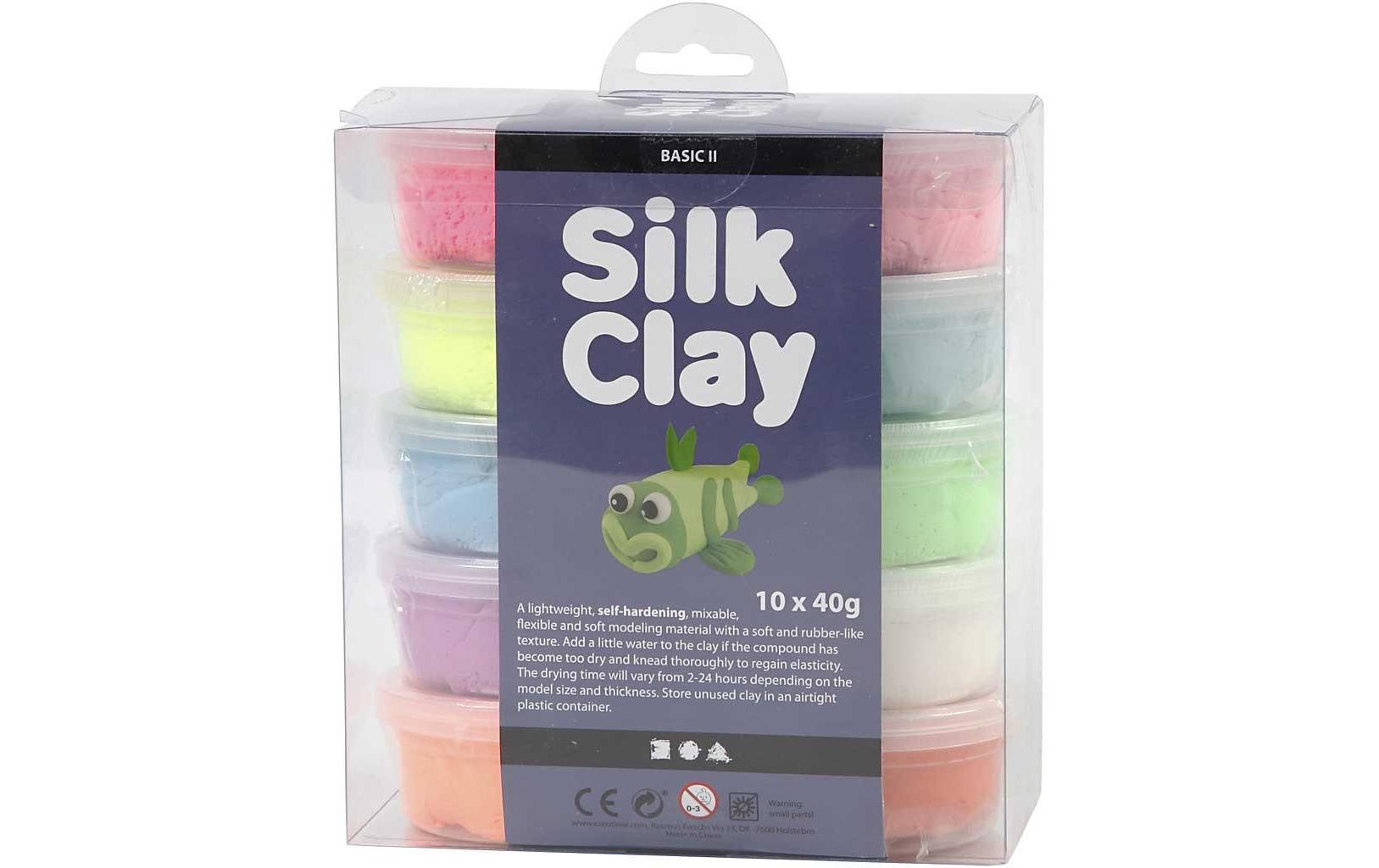 Modellier-Set Silk Clay 10 x 40 g MehrfarbigAufbewahrung Silk Clay
