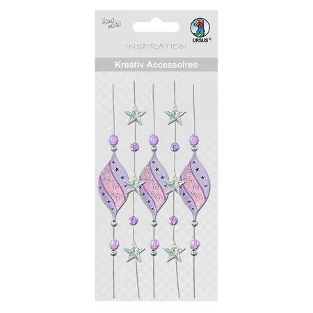 URSUS Kreativ Accessoires Weihnachtsbaumkugeln lila
