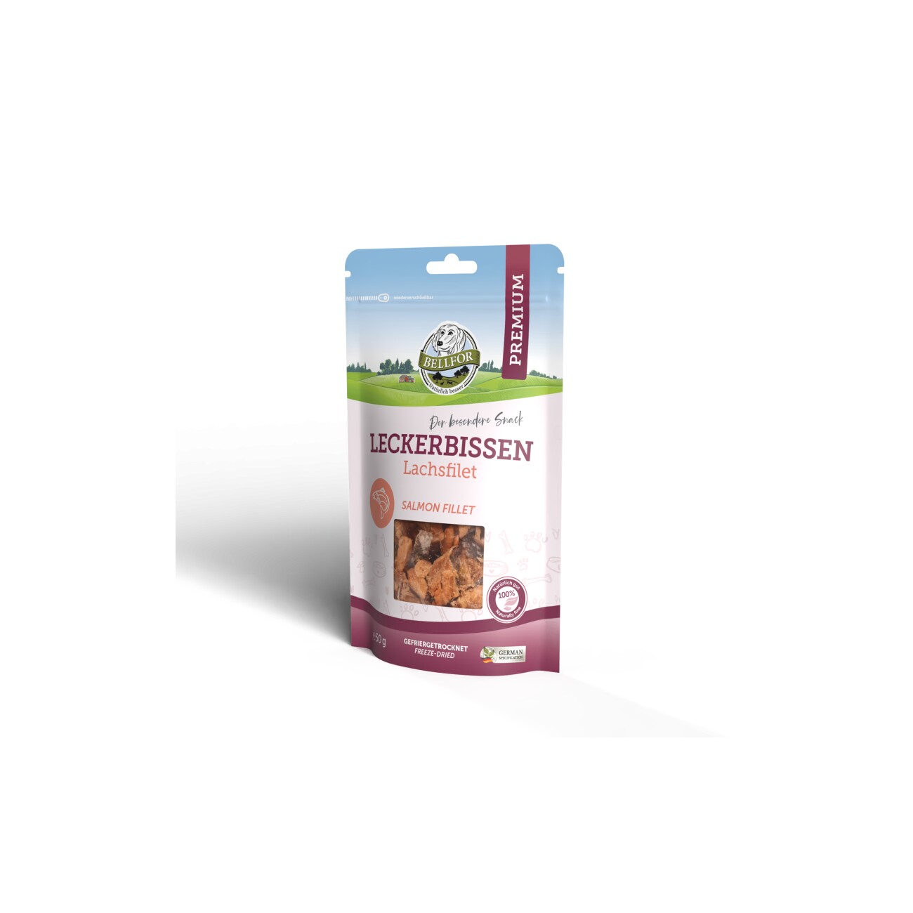 Bellfor Leckerbissen für Hunde mit Lachsfilet - 50g
