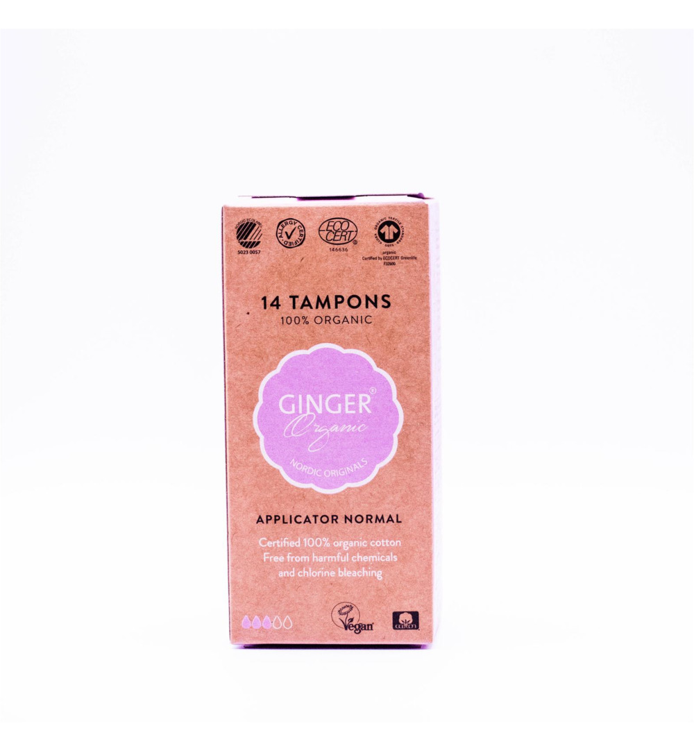 Ginger Organic Tampon normaal met applicator (14 stuks)