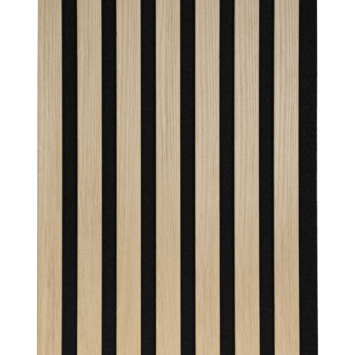 Kleurstaal lattenwand Decowall Acoustic natuur eiken 18x30 cm