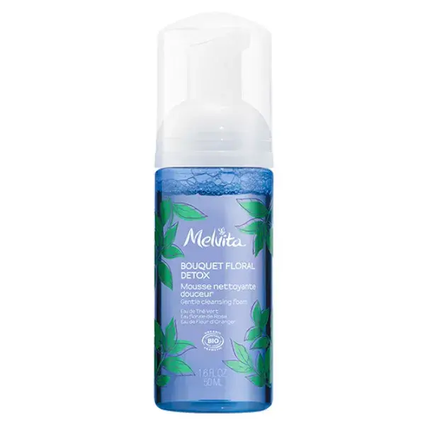 Mousse de Limpeza Suave Melvita Floral Detox Bouquet Mini COSMEBIO 50ml