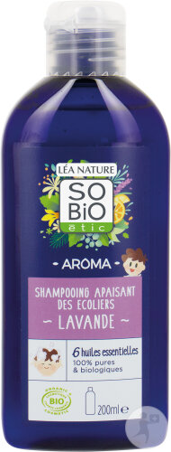 So'Bio Étic Shampoing Apaisant Lavande Des Écoliers Aux 6 Huiles Essentielles Biologiques 200ml