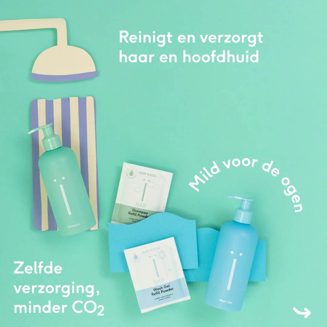 Waterless fles & 3 Shampoo Navulpoeders