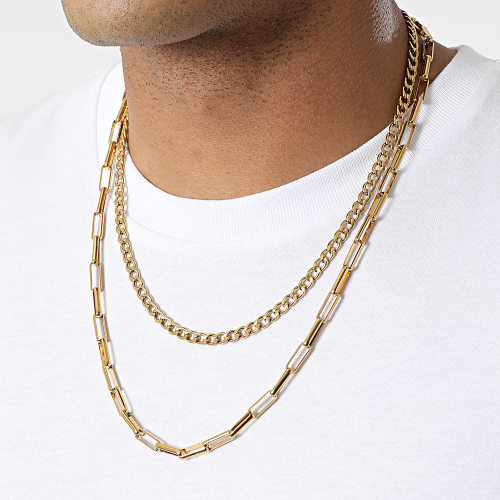 Collier Multi-Rangs BR15 Doré