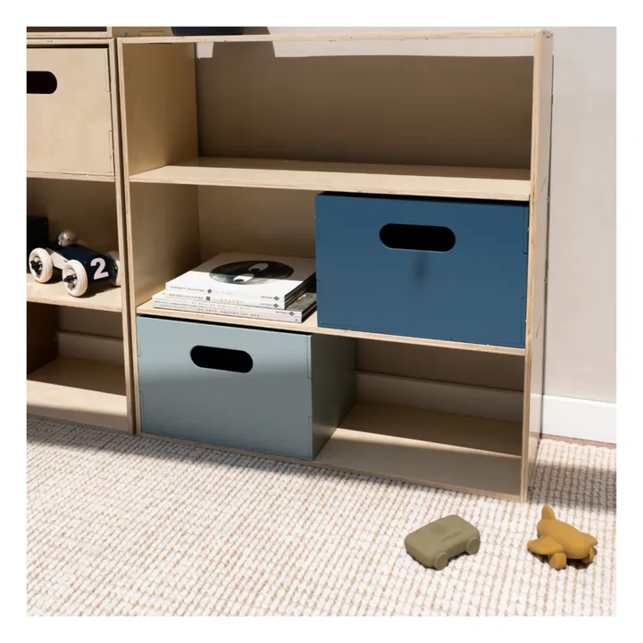 Nofred Boite de rangement en bois | Bleu