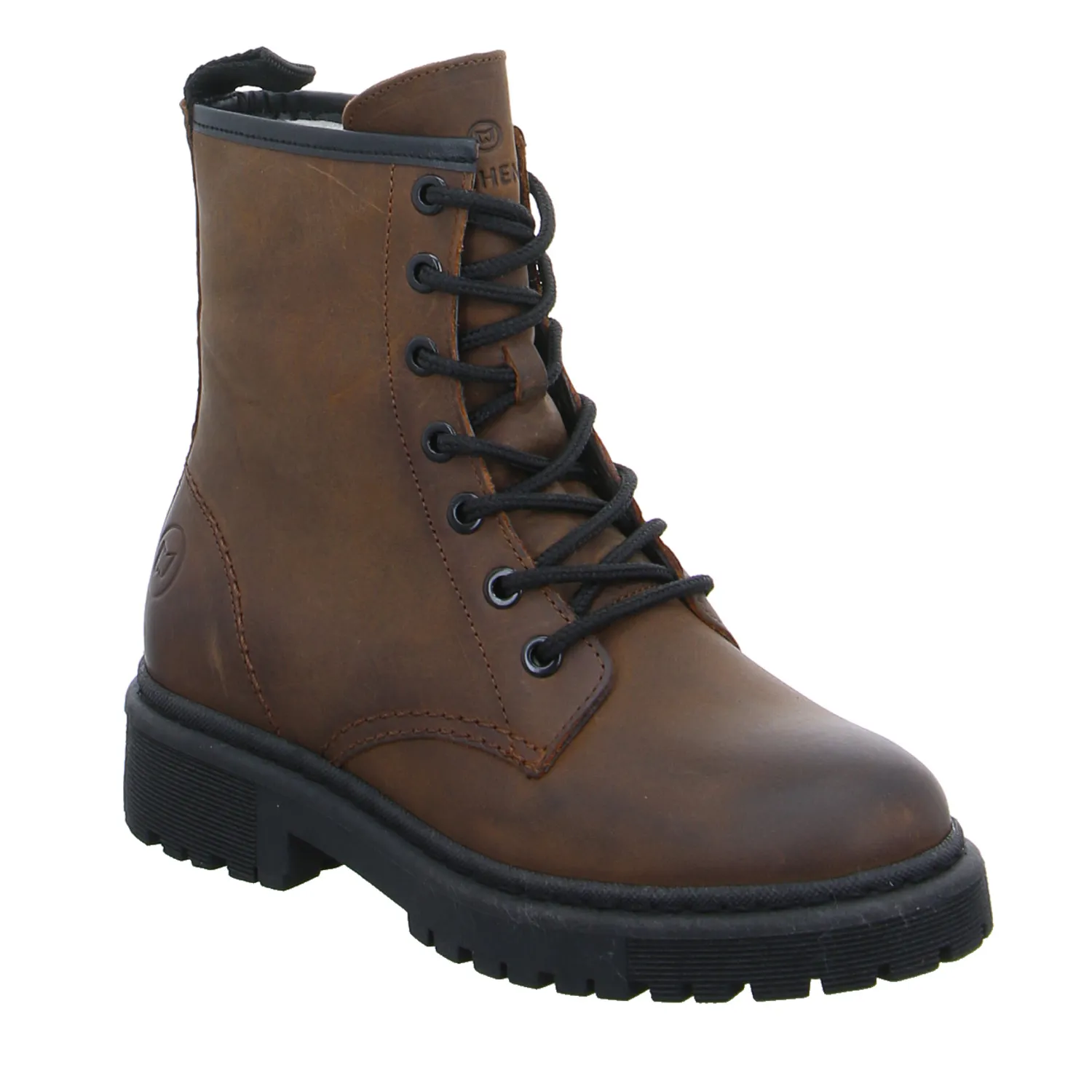 SCHUHENGEL Boot Braun Leder  mit Wollfutter