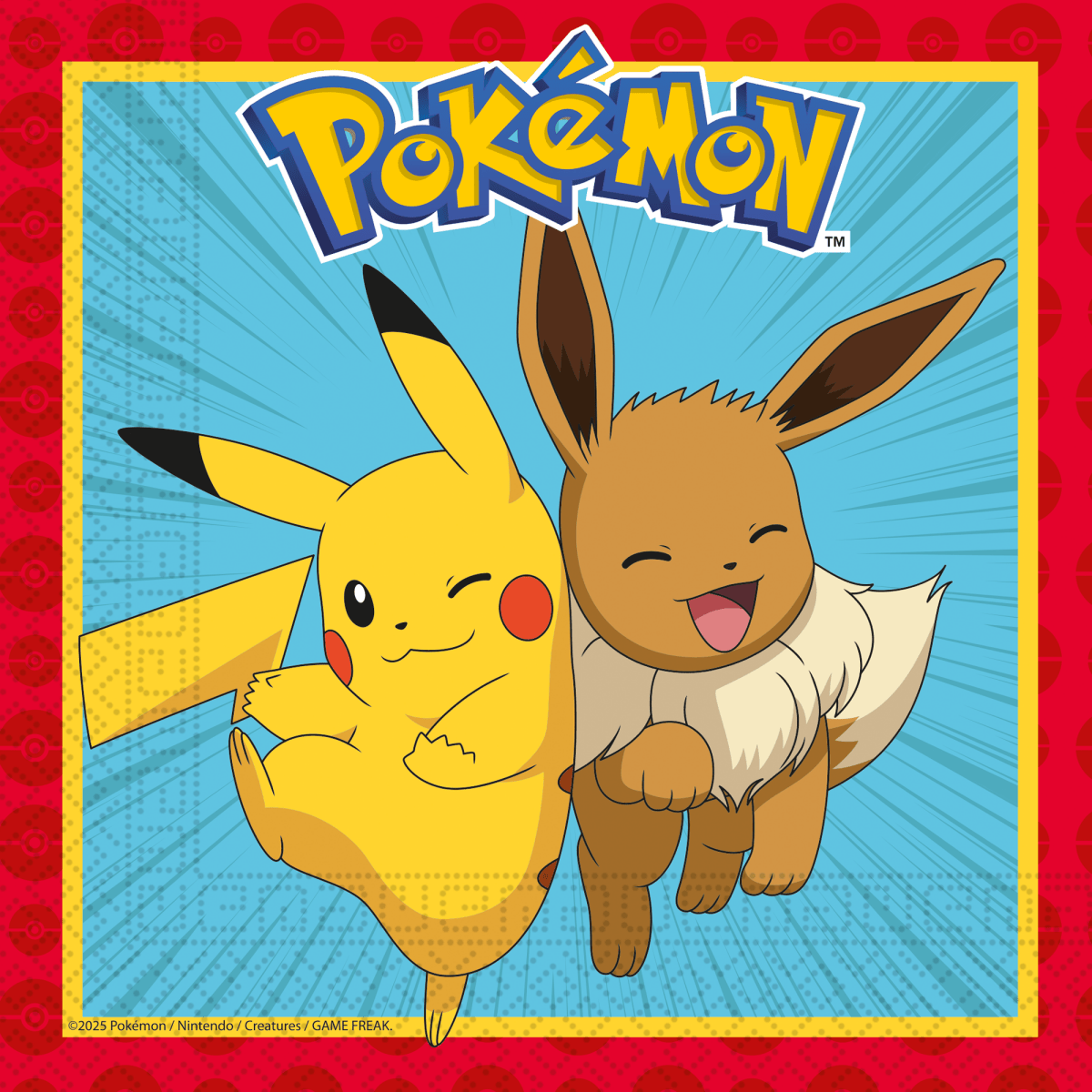 Pokemon Servetten 33cm 20st