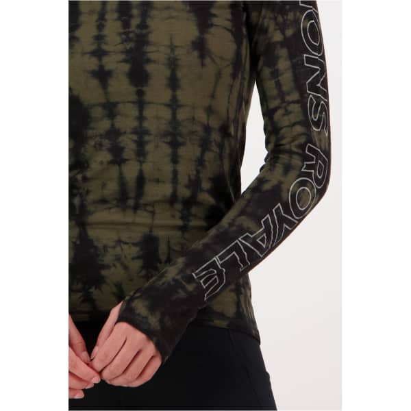 T-shirt thermique MONS ROYALE MONS ROYAL WMNS BELLA LS OLIVE TIE DYE