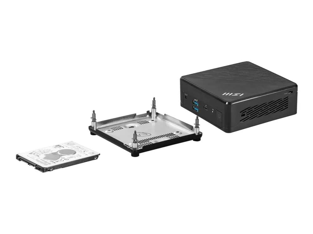 MSI Cubi 5 12M 021BDE - Barebone - mini PC - 1 x Core i5 1235U / op til 4.4 GHz - RAM 0 GB - UHD Graphics - Gigabit Ethernet, 2.5 Gigabit Ethernet, IEEE 802.11ax (Wi-Fi 6E), Bluetooth 5.3 - sort
