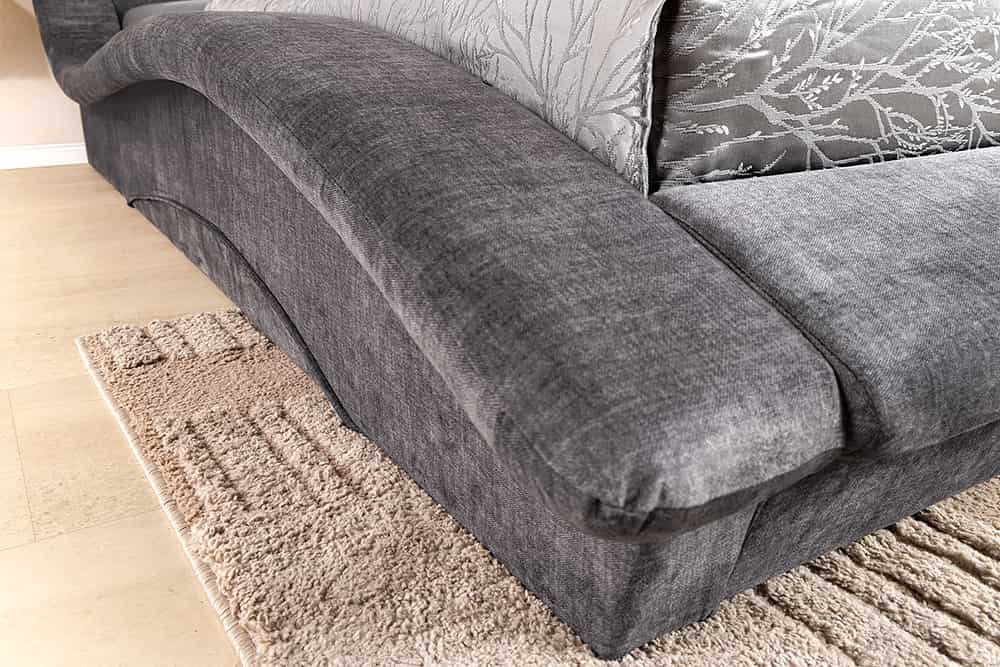 Modernes Bett SWING 160x200cm grau Vogue Velours Samt mit Stauraum und Bettkasten