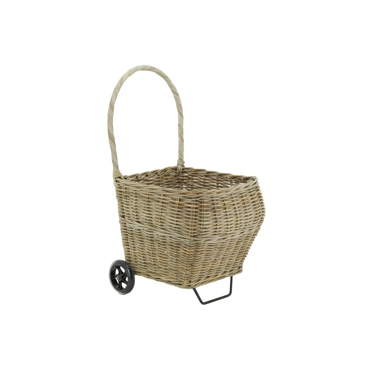 Aubry Gaspard Chariot à bûches - Rotin gris