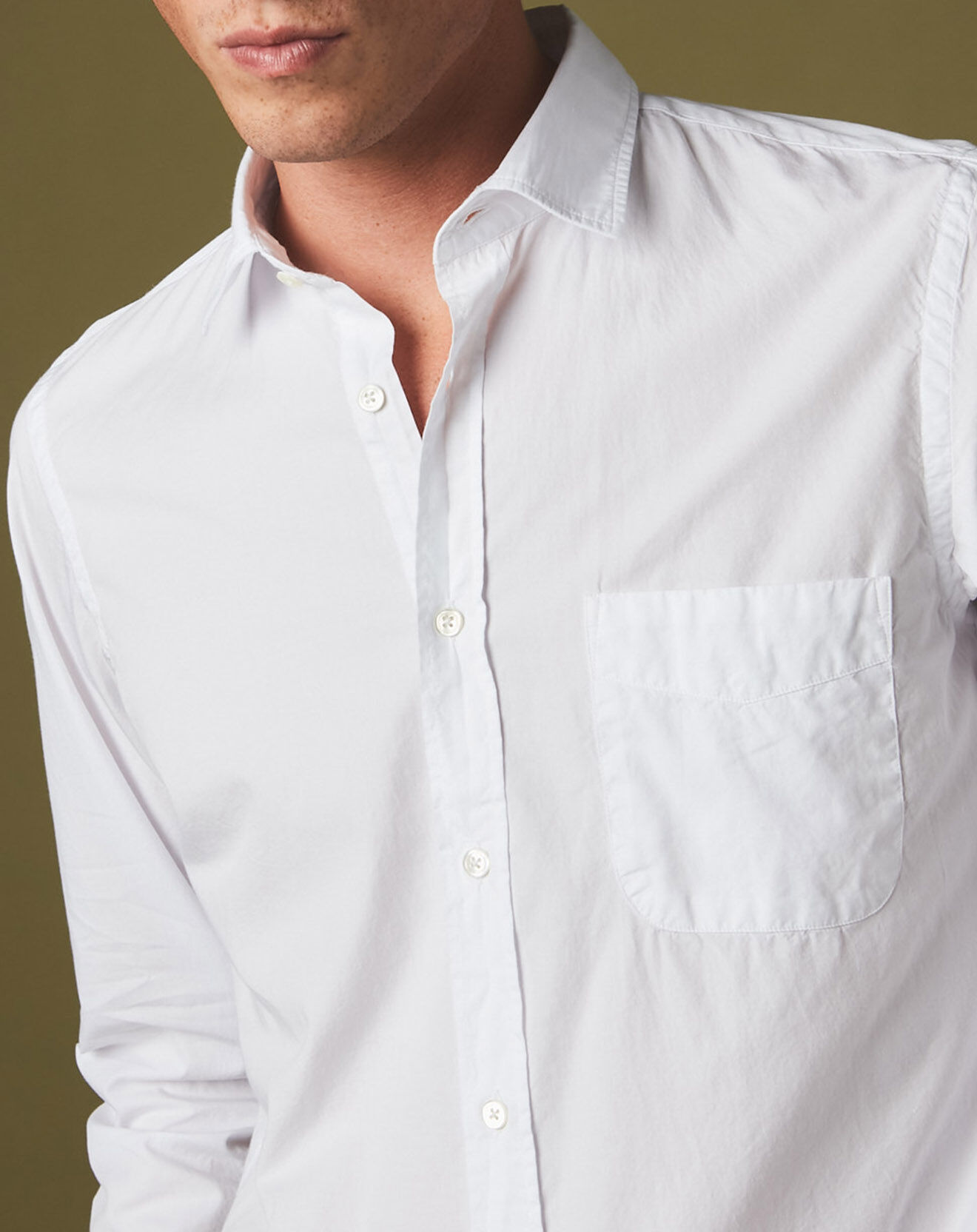 Hartford Chemise slim Storm Pat blanche