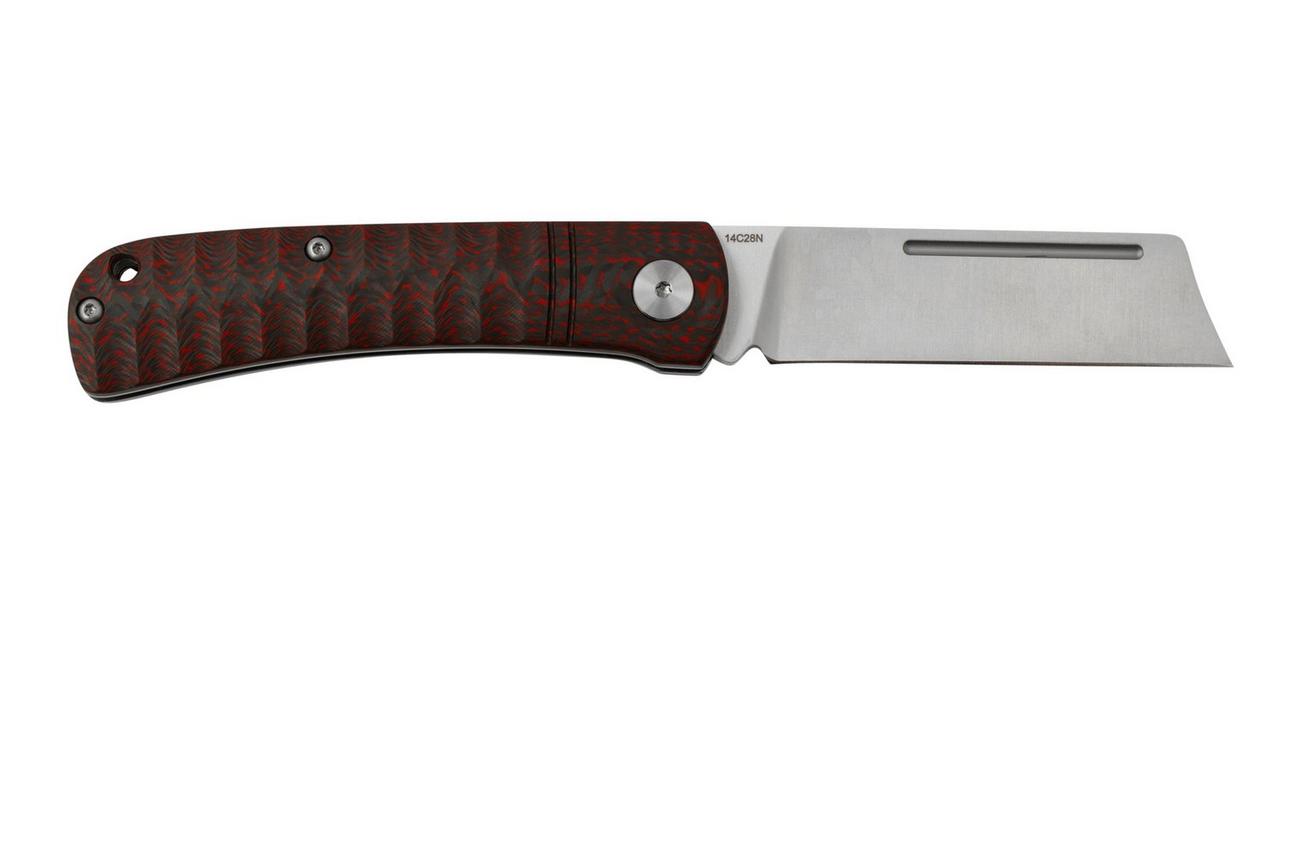 QSP Knife Hedgehog QS142-D, Red Carbon Fiber, slipjoint zakmes