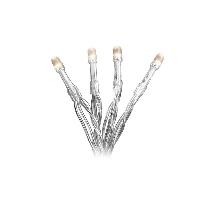 Guirlande lumineuse à LED20 Diodes Blanc chaud intérieur cable transparent