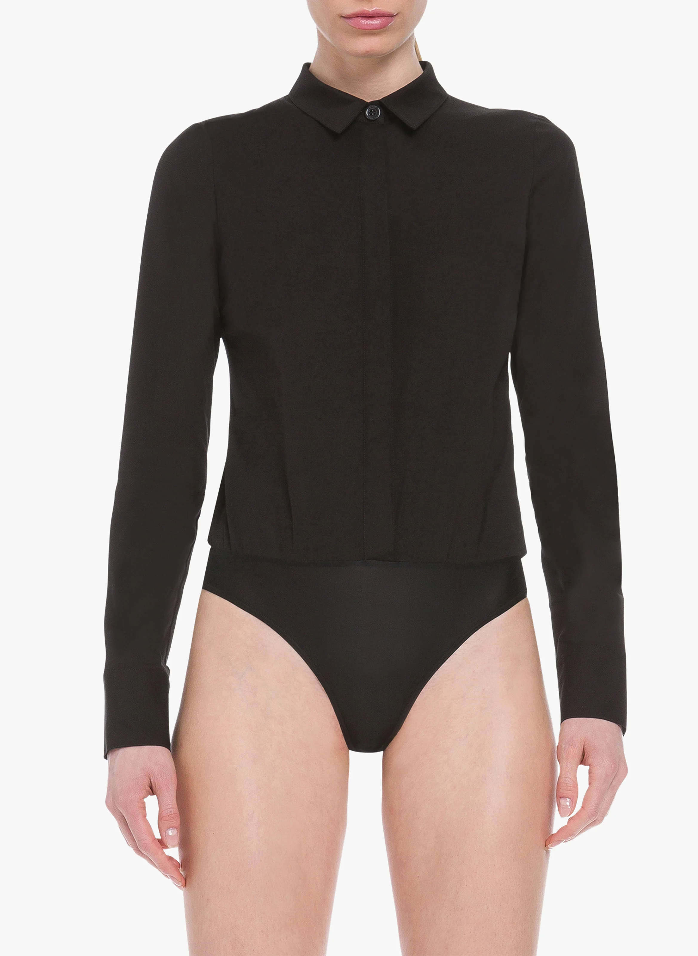The Blouse Body - Body en popeline de coton | Noir