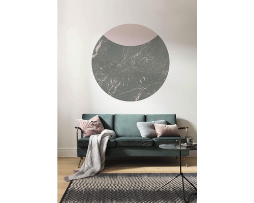 Zelfklevend fotobehang D1-006 Dot Stripe Marble Ø 125 cm