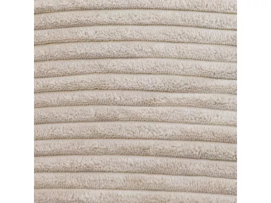 Pouf inclinable velours côtelé, beige - DALTON