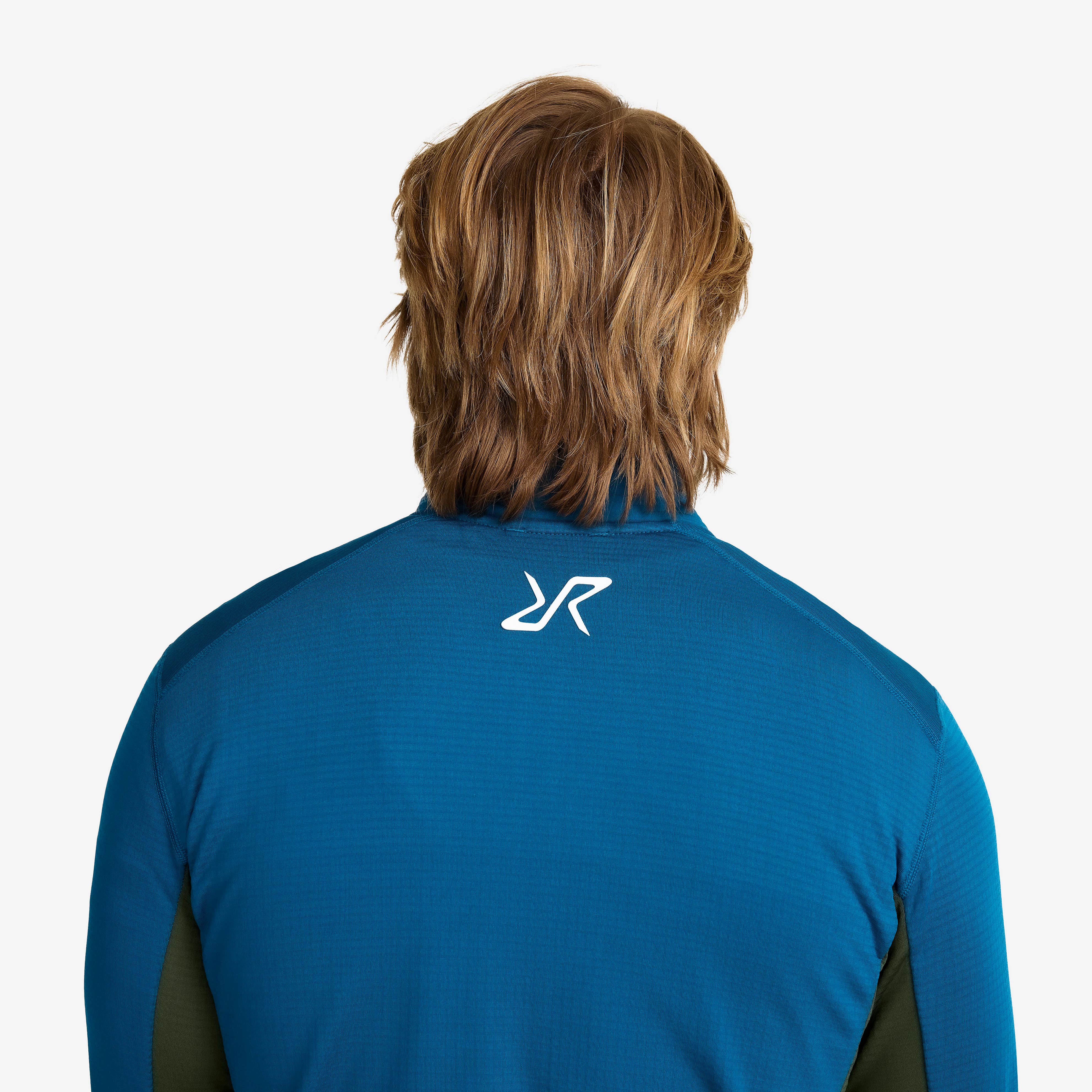 Waffle Full-zip Fleece Herre Blue Opal