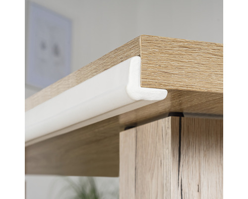 Zachte klevende randbeschermer, wit, 1 m, 2 stuks