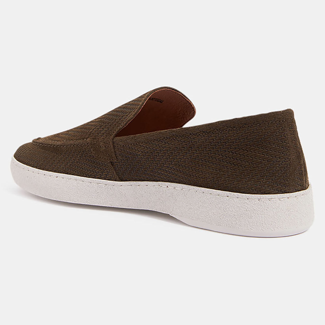Comptoir GL Mocassins en Velours de Cuir embossés vert kaki