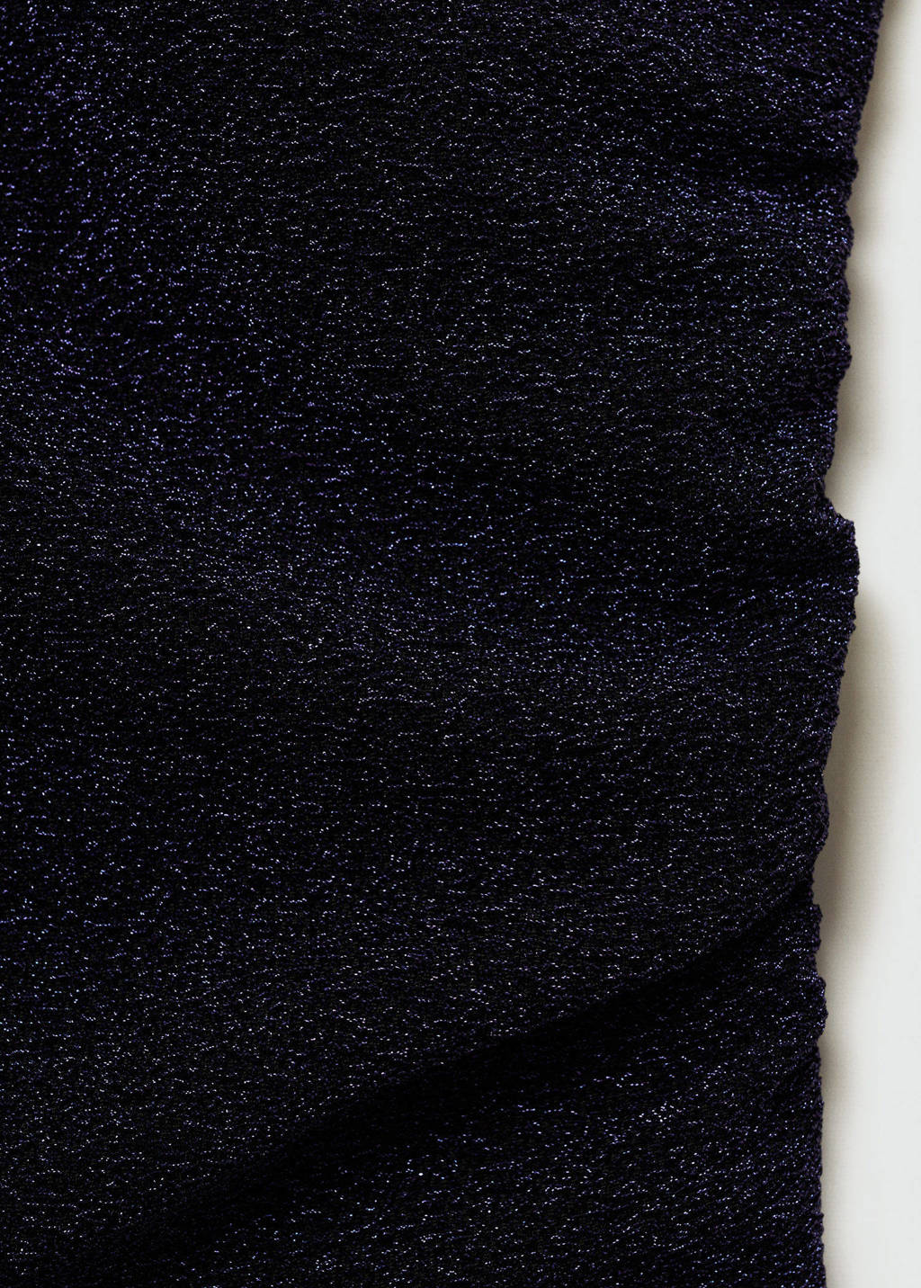 MANGO TEEN one shoulder top donkerblauw glitter