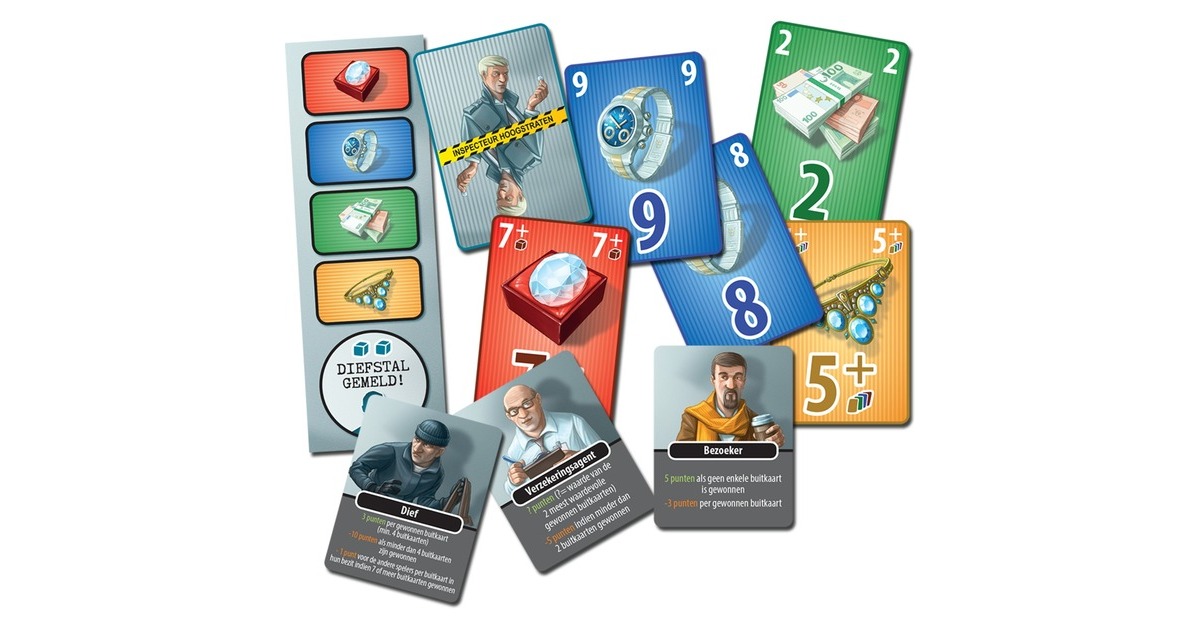 White Goblin GamesInspecteur Hoogstraten: Diamantbeurs Kaartspel  (Nederlands, 3 - 6 spelers, 45 minuten, Vanaf 12 jaar)