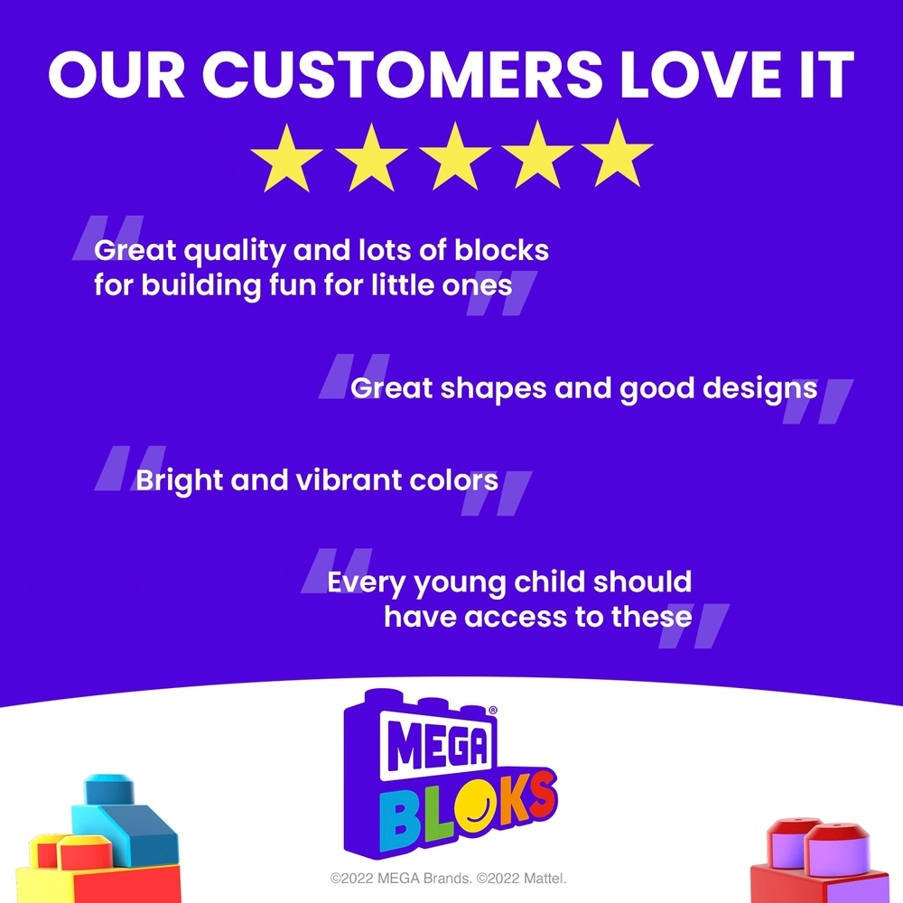 Mega Bloks First Builders 150-teiliges größeres Baukasten-Spielset