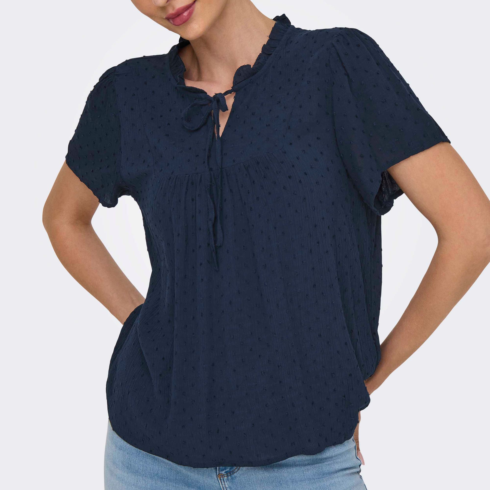Blouse Femme bleu marine