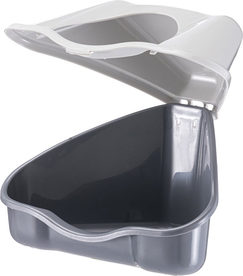 Ferplast konijnentoilet Nora grijs 18 x 13 x 11 cm
