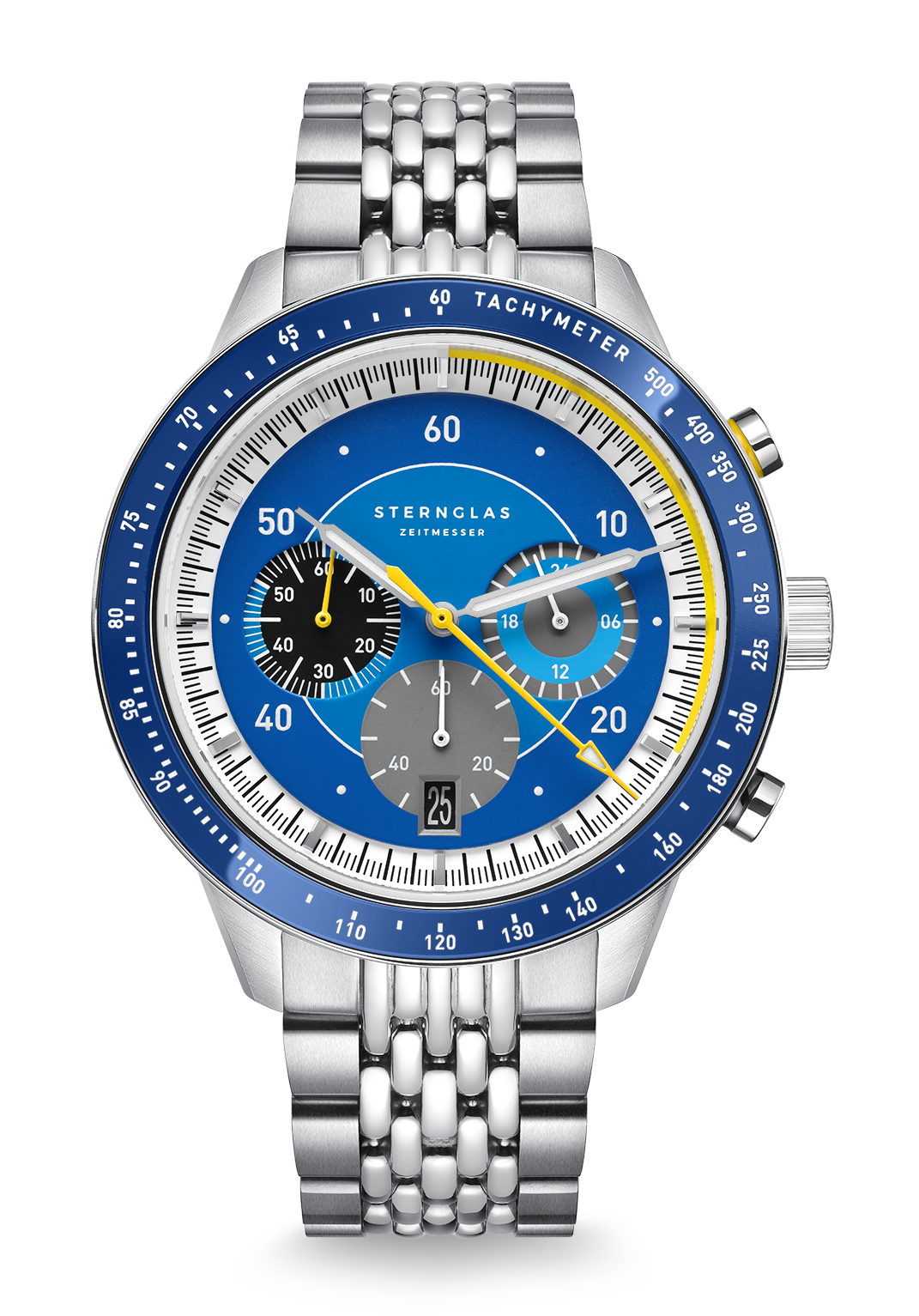 Sternglas Tachymeter 2.0 Blau Edelstahl S01-TM06-ME14