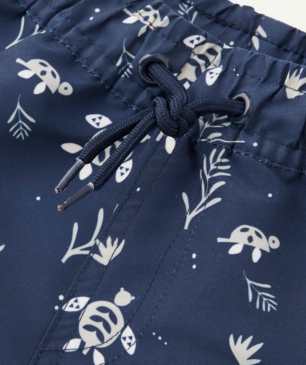 FRESKSHORT DE BAIN ANTI UV GARÇON BLEU INDIGO TORTUE