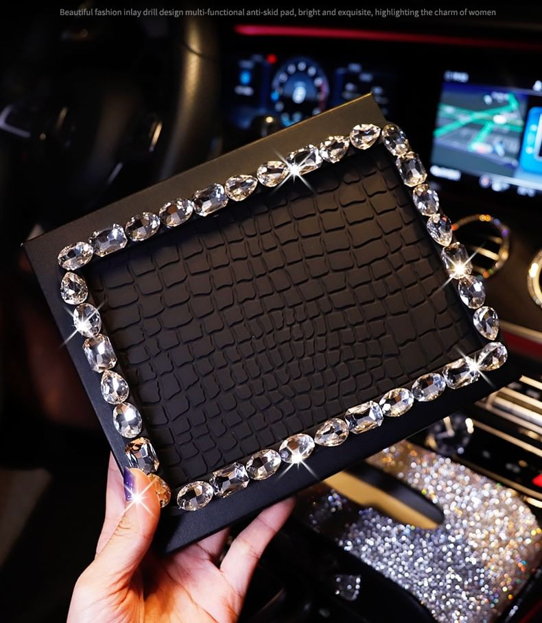 Worthbuy - Verfraaid imitatieleren auto dashboard antislipmat