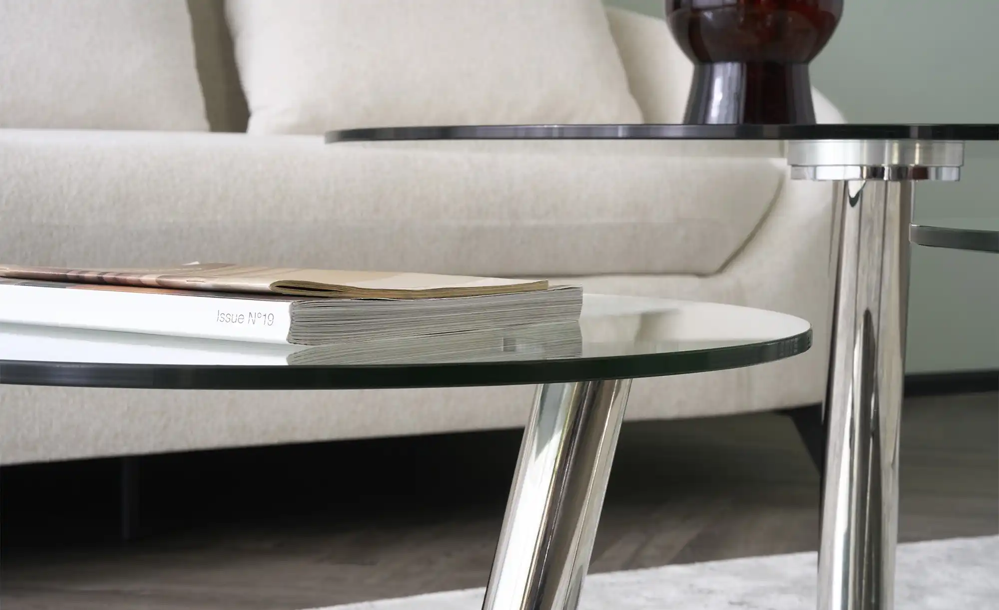 Couchtisch mit drehbaren Tischplatten Conigli