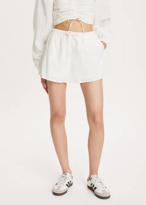 Broderie short wit (WIT)