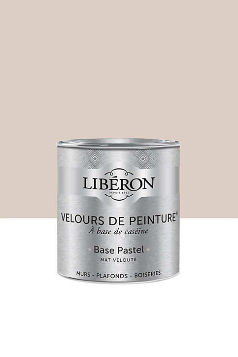 Peinture multisupport murs, plafonds et boiseries Velours de peinture rosé champenois Libéron 0,5L