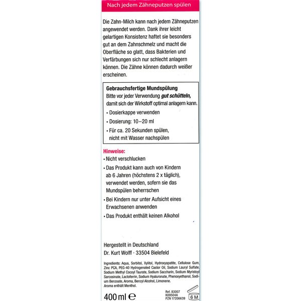 Bioniq Repair Zahnmilch (400 ml)