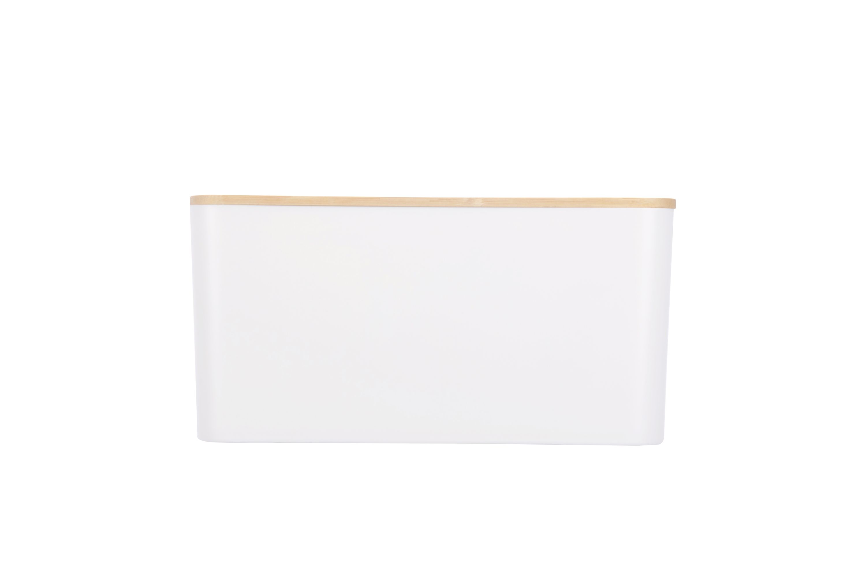 Kabelbox klein mit Holzdeckel weiss