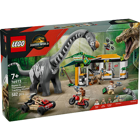 LEGO Jurassic World Sporingsmission: Raptor og titanosaurus 76973