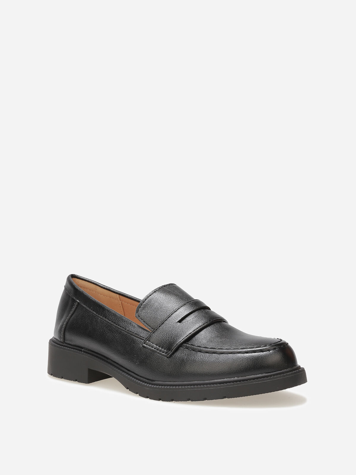 Mocassins classiques à semelle crantée- Noir