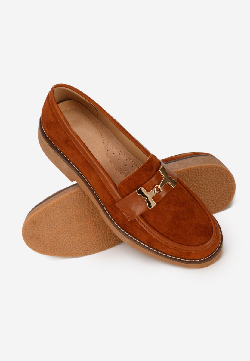 Mocassins en daim chameau Hareia